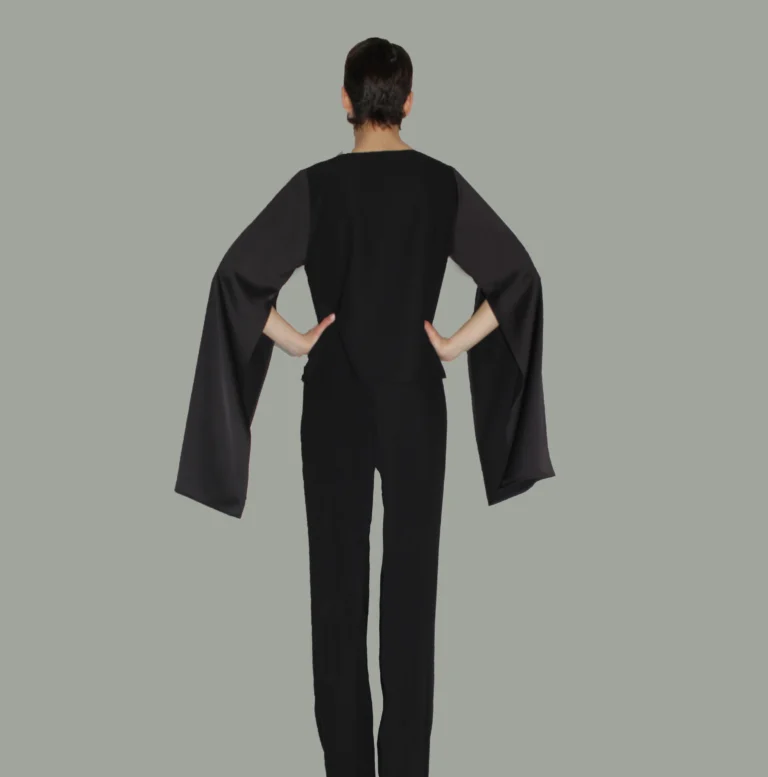 ARTOS BLACK BLOUSE CREPE SATIN WOMAN WOMEN FIT